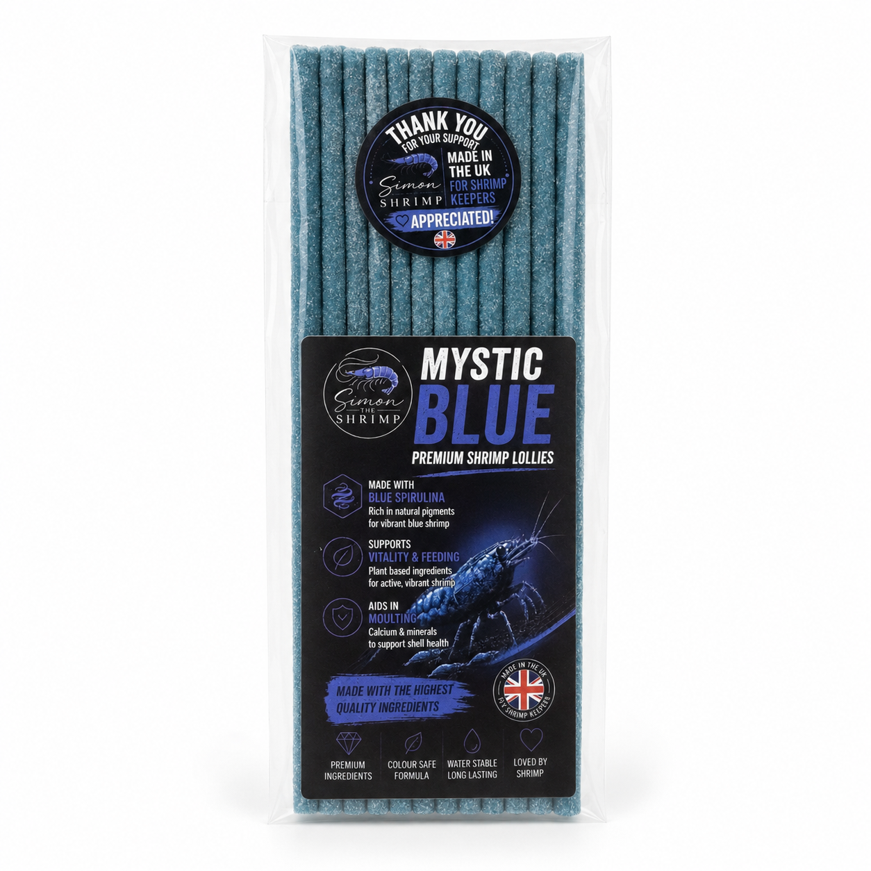 Mystic Blue Shrimp Lollies